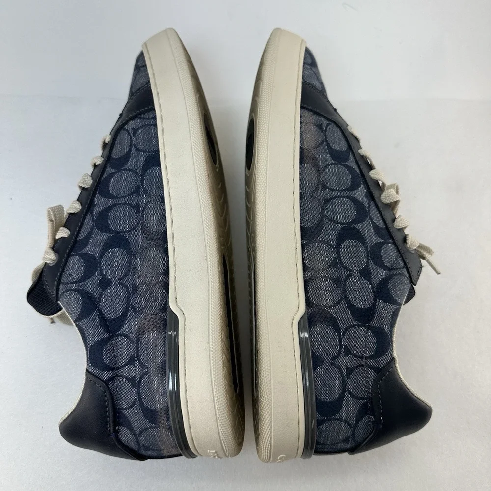 Coach Men's Clip Signature Chambray Low Top Size 11.5D CH087 Color Midnight Navy